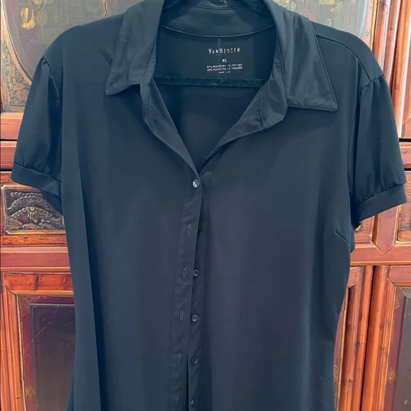 Bundle 4 Women's XL Black Casual short sleeve tops - Picture 2 of 9